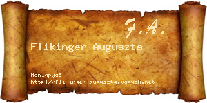 Flikinger Auguszta névjegykártya